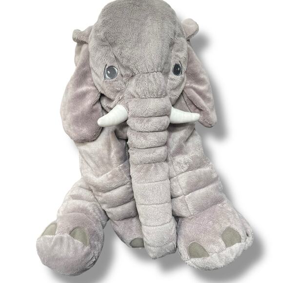 IKEA Klappar Elephant Plush Stuffed Animal Safari Shower Gift Decor 23" Nursery - Picture 3 of 12